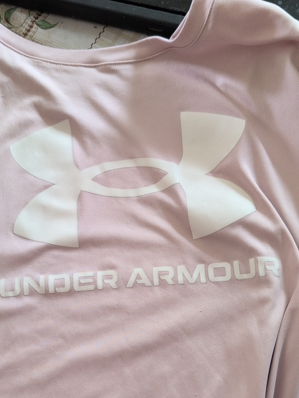 Under Armour Light Pink Logo Athletic Tee